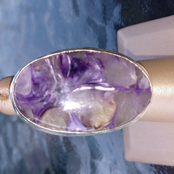 Charoite,925 sterling silver ring! Handmade!  Sz.6 - Picture 7 of 7